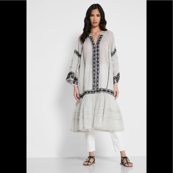 NWT $228 Free People Size M Vagabond Long Line Top